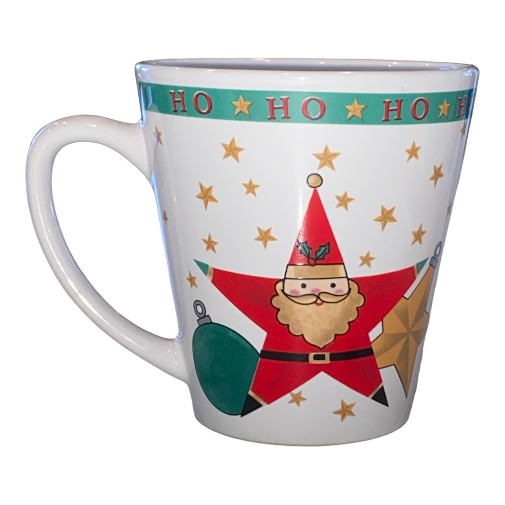 Riviera Van Beers By Signature Christmas Coffee Mug‎ Santa's Ornament—-EUC